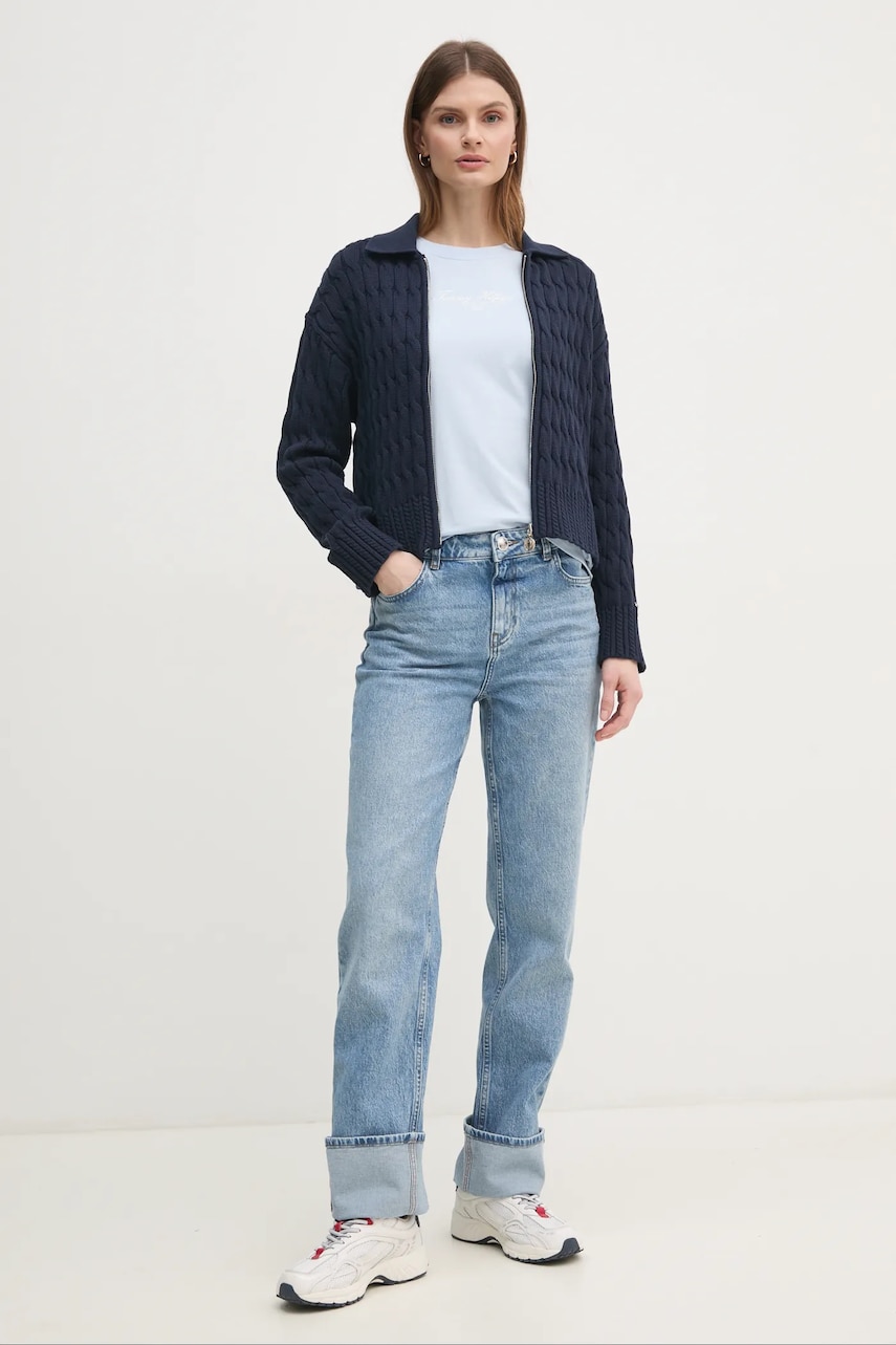 Джемпер Tommy Hilfiger жіночий колір синій WW0WW44501