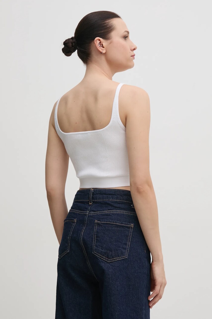 Топ Calvin Klein Jeans жіночі колір білий J20J225227