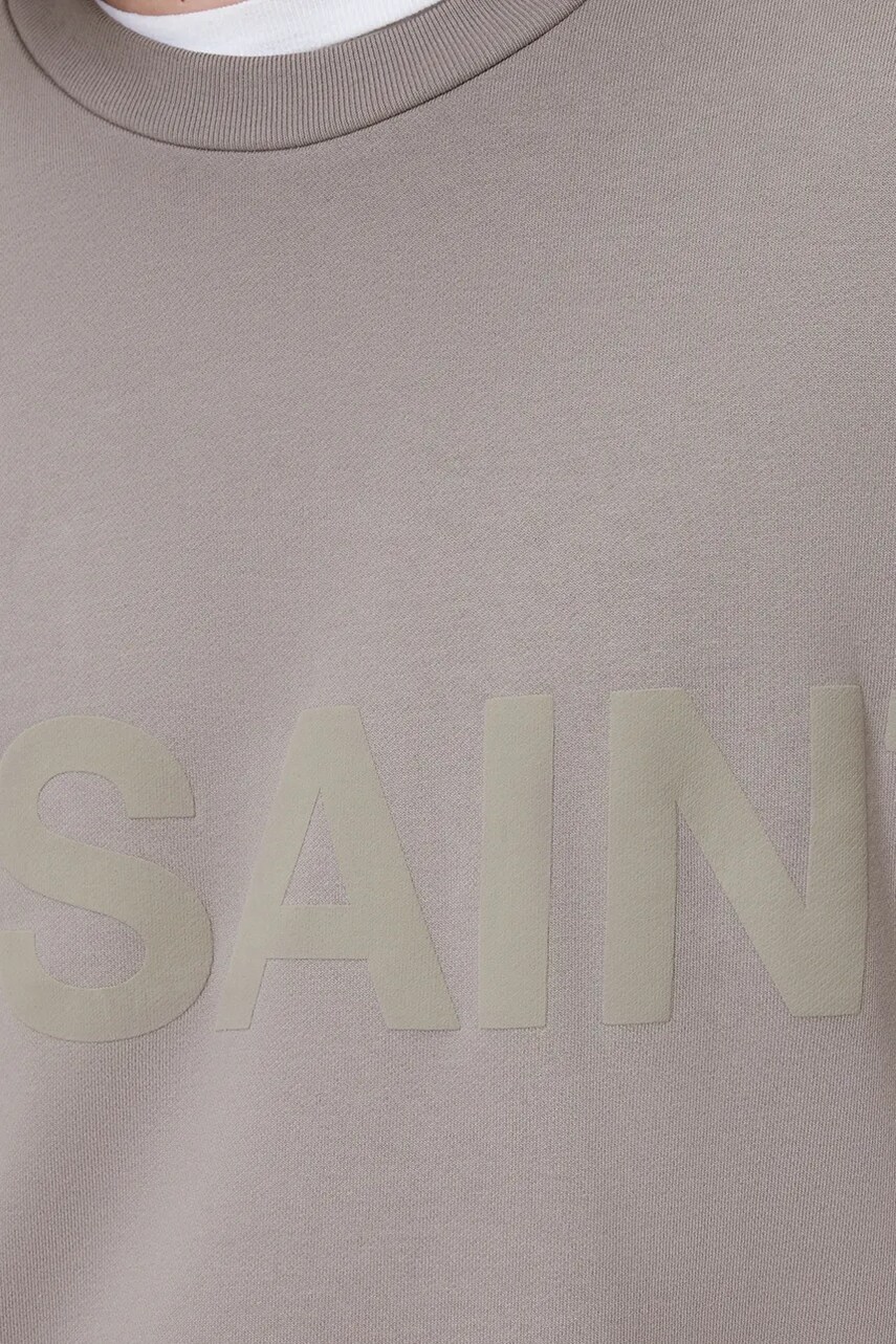 Бавовняна кофта AllSaints BIGGY чоловічий колір бежевий з принтом M029NA
