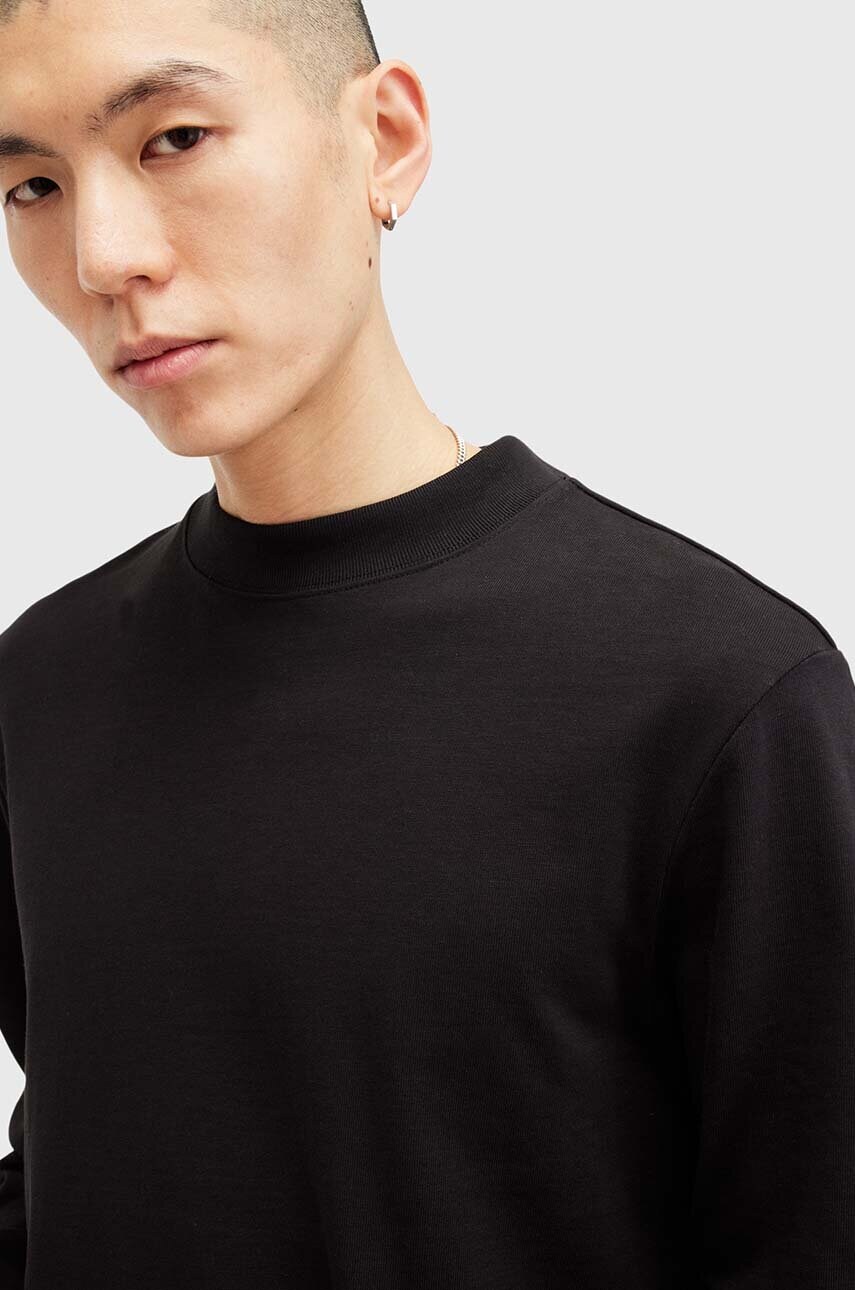 Бавовняна кофта AllSaints NERO чоловічий колір чорний однотонна M038JB