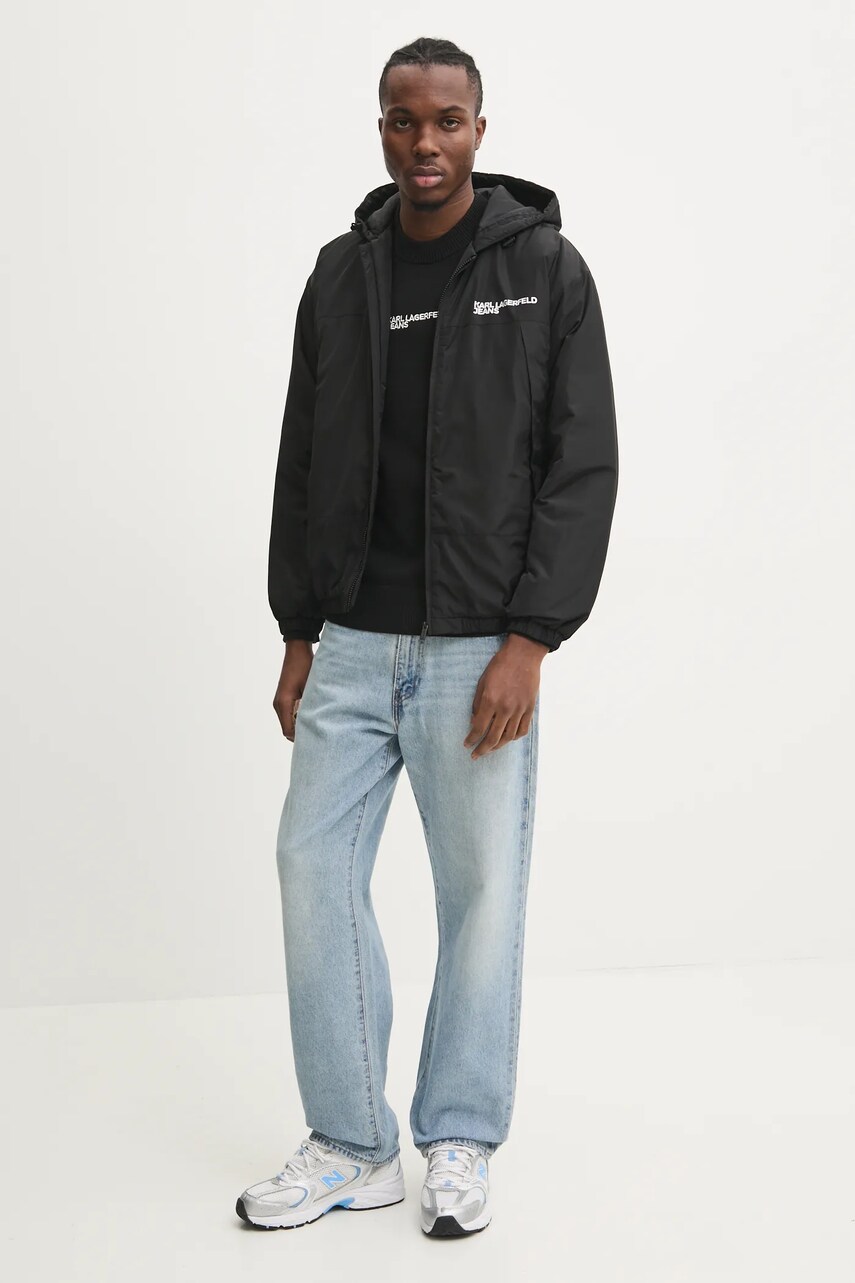 Бавовняний светр Karl Lagerfeld Jeans колір чорний легкий A1M18049