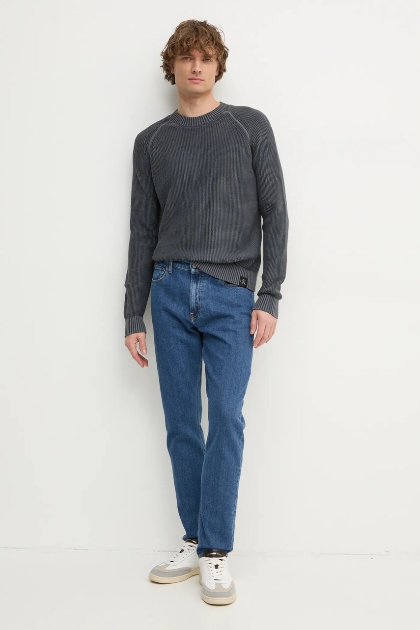 Бавовняний светр Calvin Klein Jeans колір сірий  J30J326743