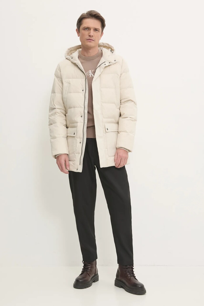Бавовняний светр Calvin Klein Jeans колір коричневий легкий J30J327404