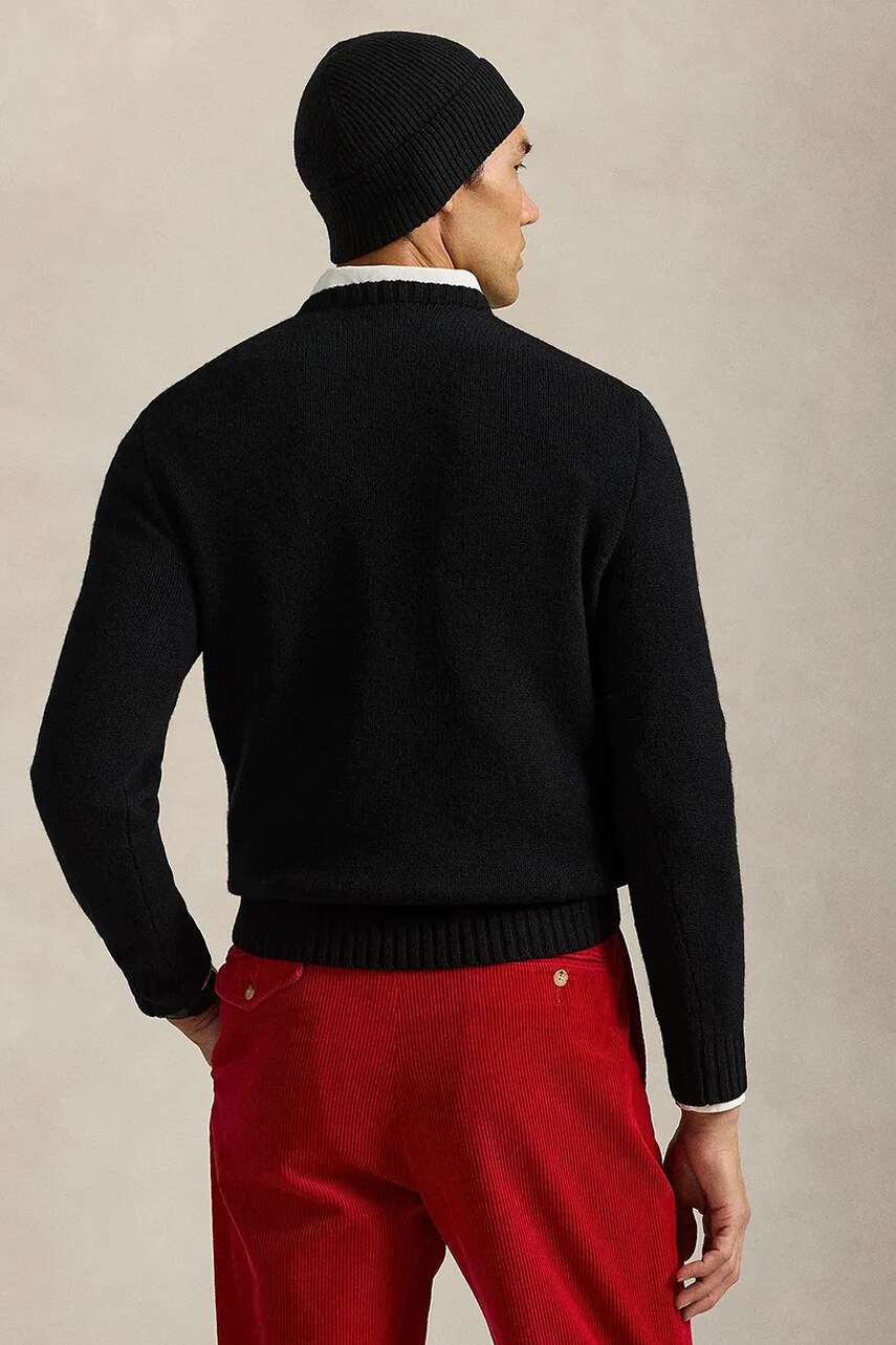 Вовняний светр Polo Ralph Lauren чоловічий колір чорний  710961334