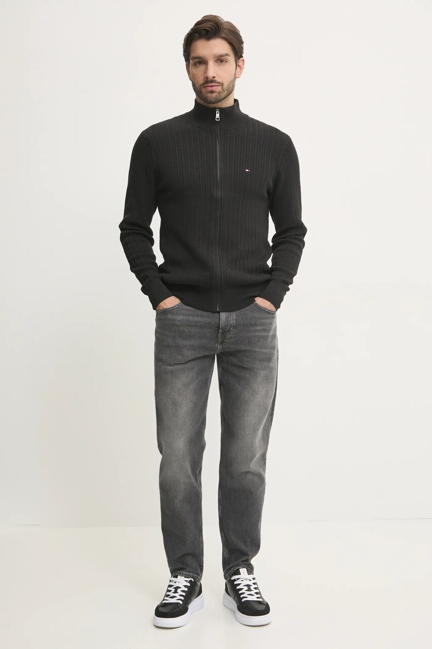 Бавовняний светр Tommy Hilfiger колір чорний MW0MW37402
