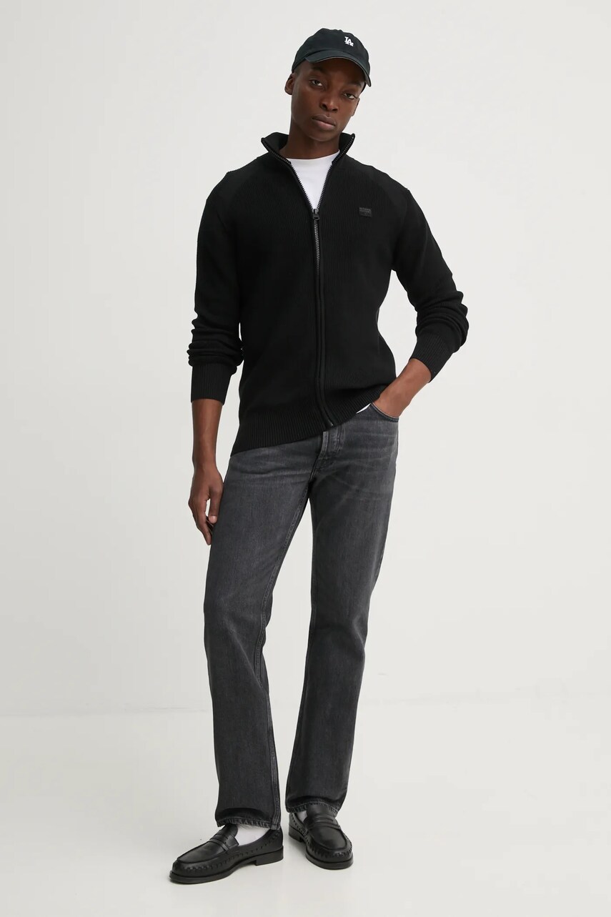 Бавовняний кардиган G-Star Raw колір чорний D25746-C868
