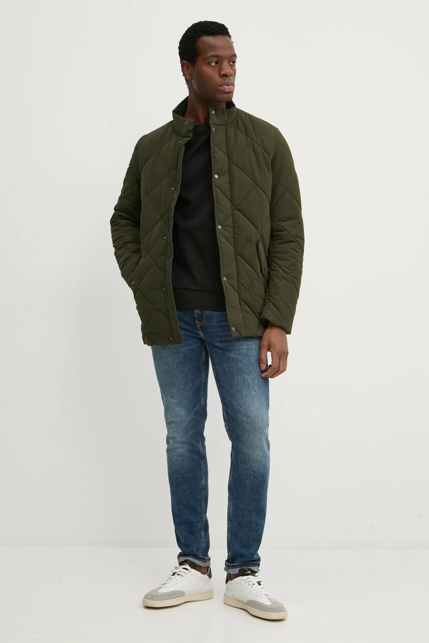 Кофта Hackett London чоловіча колір чорний однотонна HM581165
