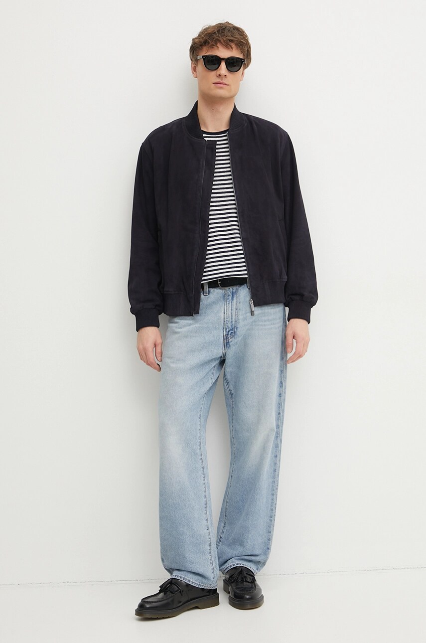Светр з домішкою льону Pepe Jeans LAYNE STRIPES чоловічий колір синій легкий PM702508
