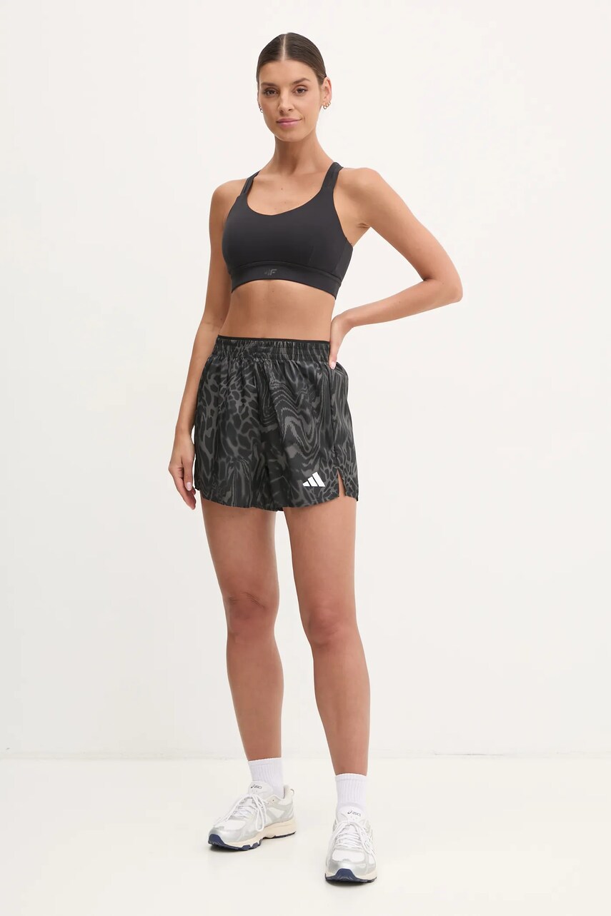 Шорти для тренувань adidas Performance Train Essentials колір сірий візерунок висока посадка JE8685