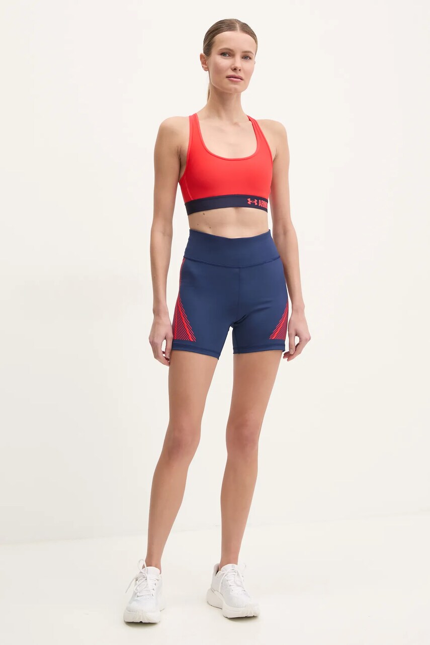 Шорти для тренувань adidas by Stella McCartney TruePace колір синій з принтом висока посадка JF3800