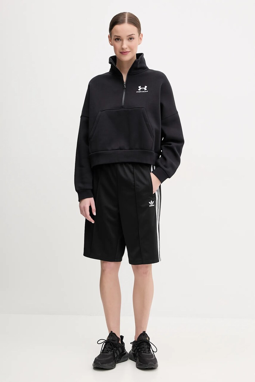 Шорти adidas Originals Firebird жіночі колір чорний з аплікацією висока посадка JD0286
