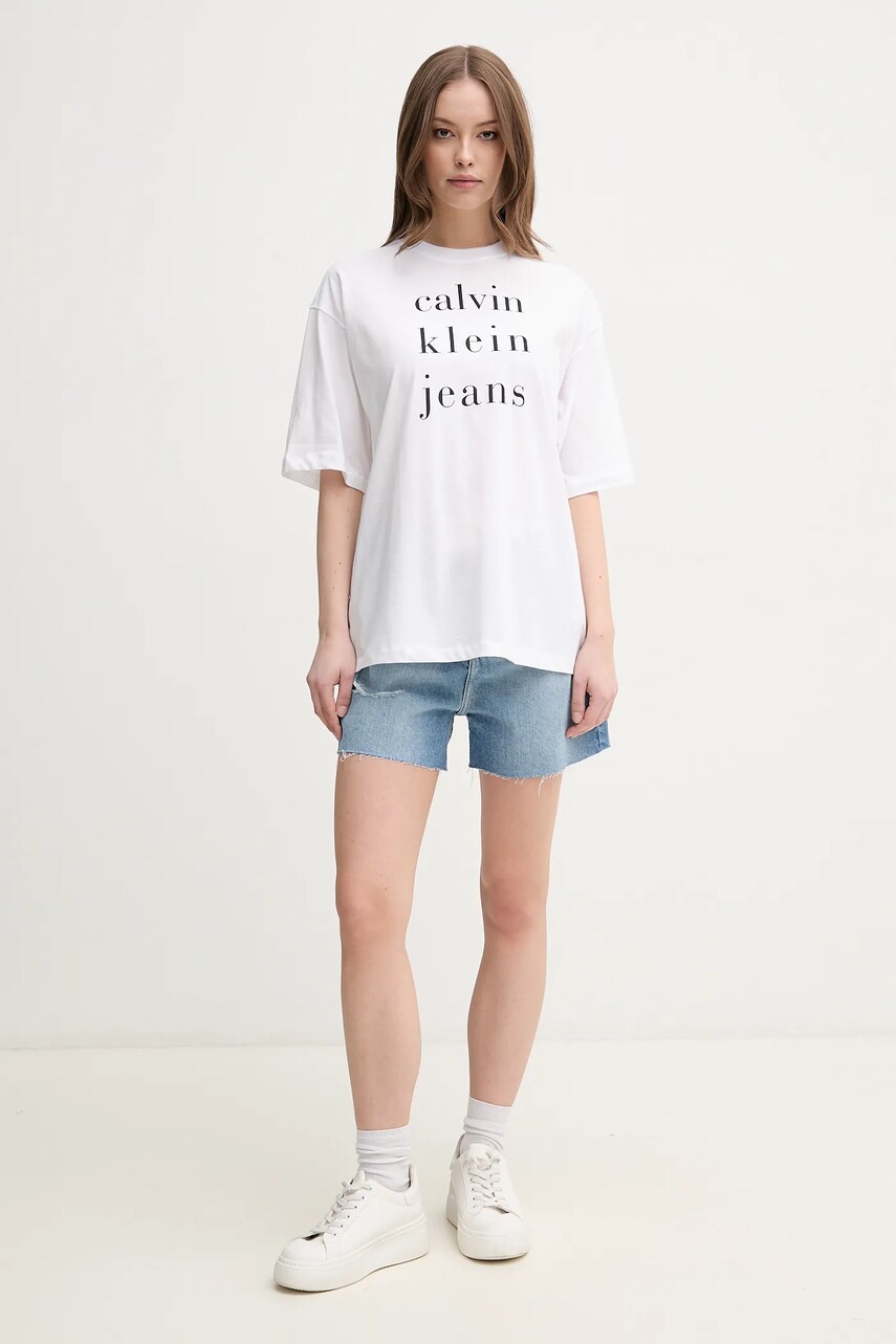 Шорти Calvin Klein Jeans жіночі однотонні висока посадка J20J225159