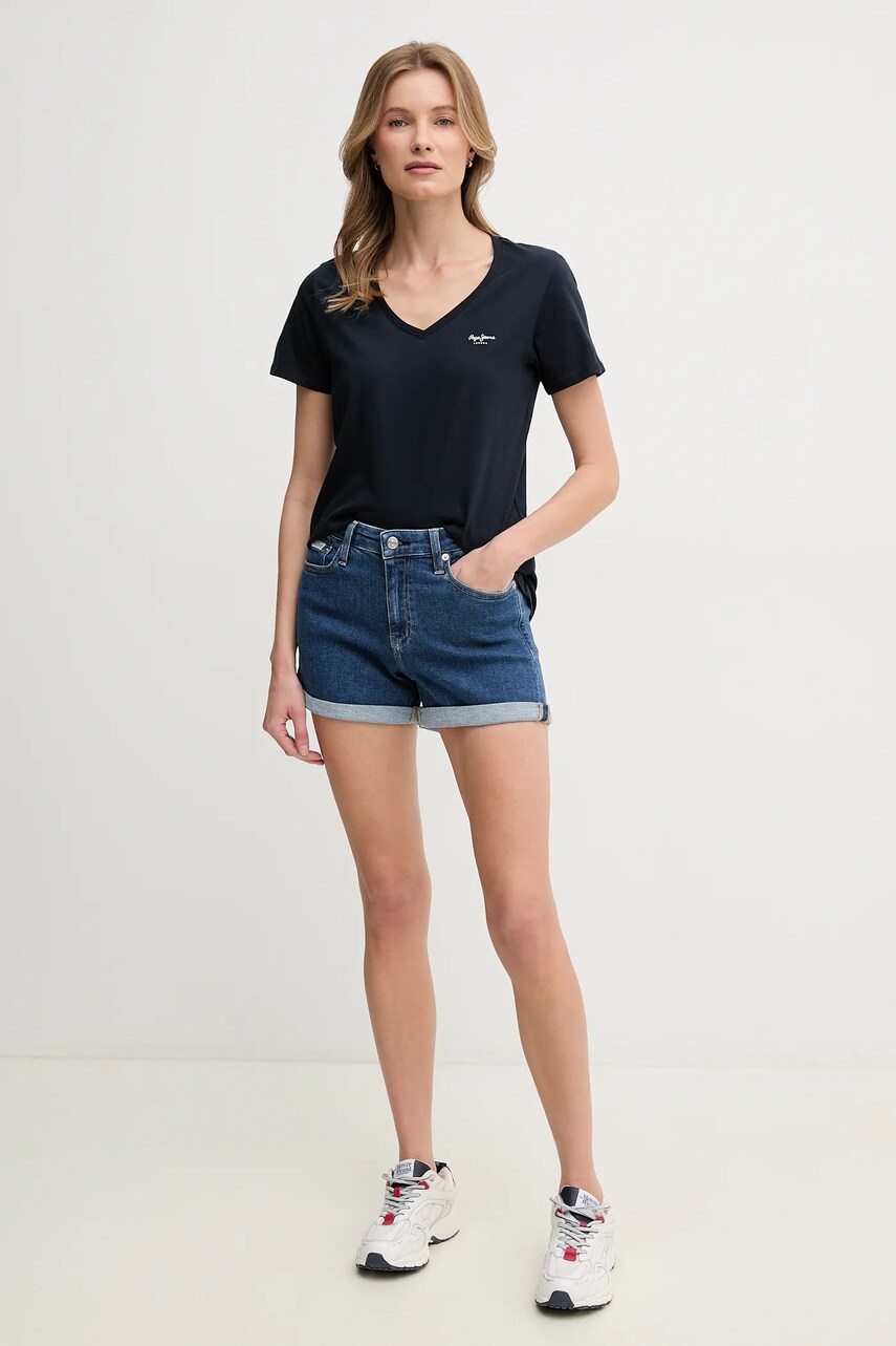 Шорти Calvin Klein Jeans жіночі однотонні висока посадка J20J225160