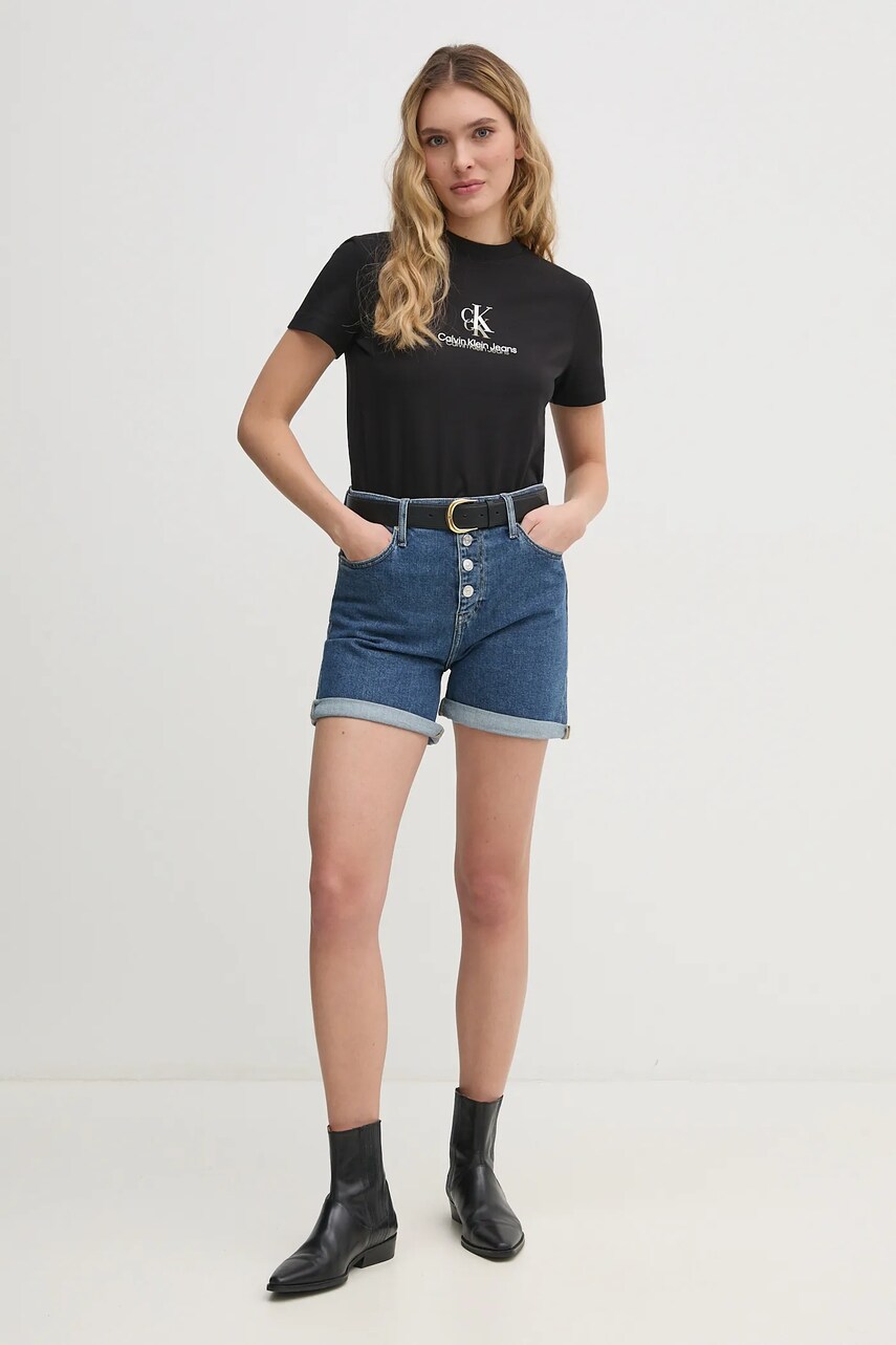 Шорти Calvin Klein Jeans жіночі однотонні висока посадка J20J225512