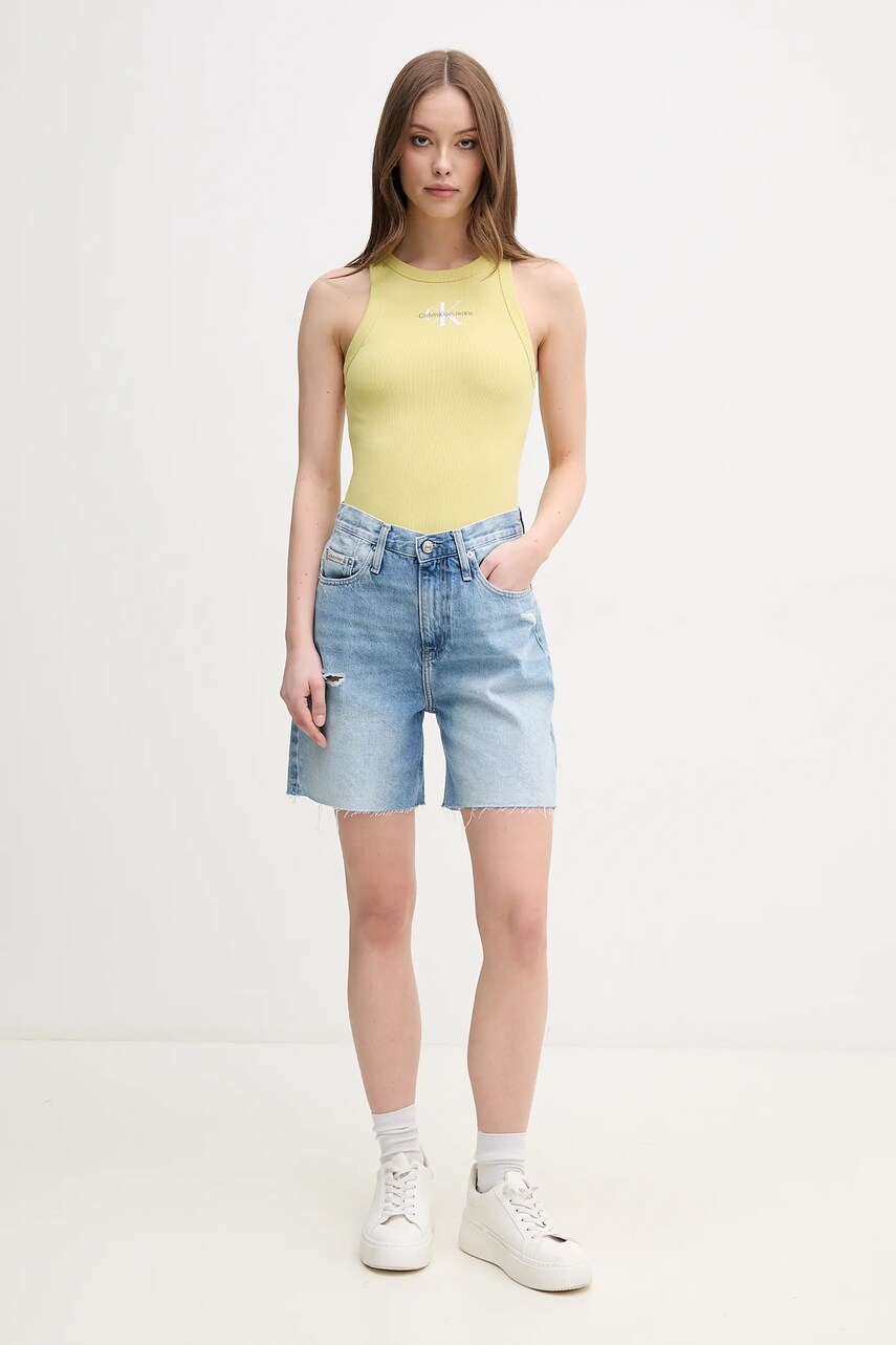 Шорти Calvin Klein Jeans жіночі однотонні висока посадка J20J225513