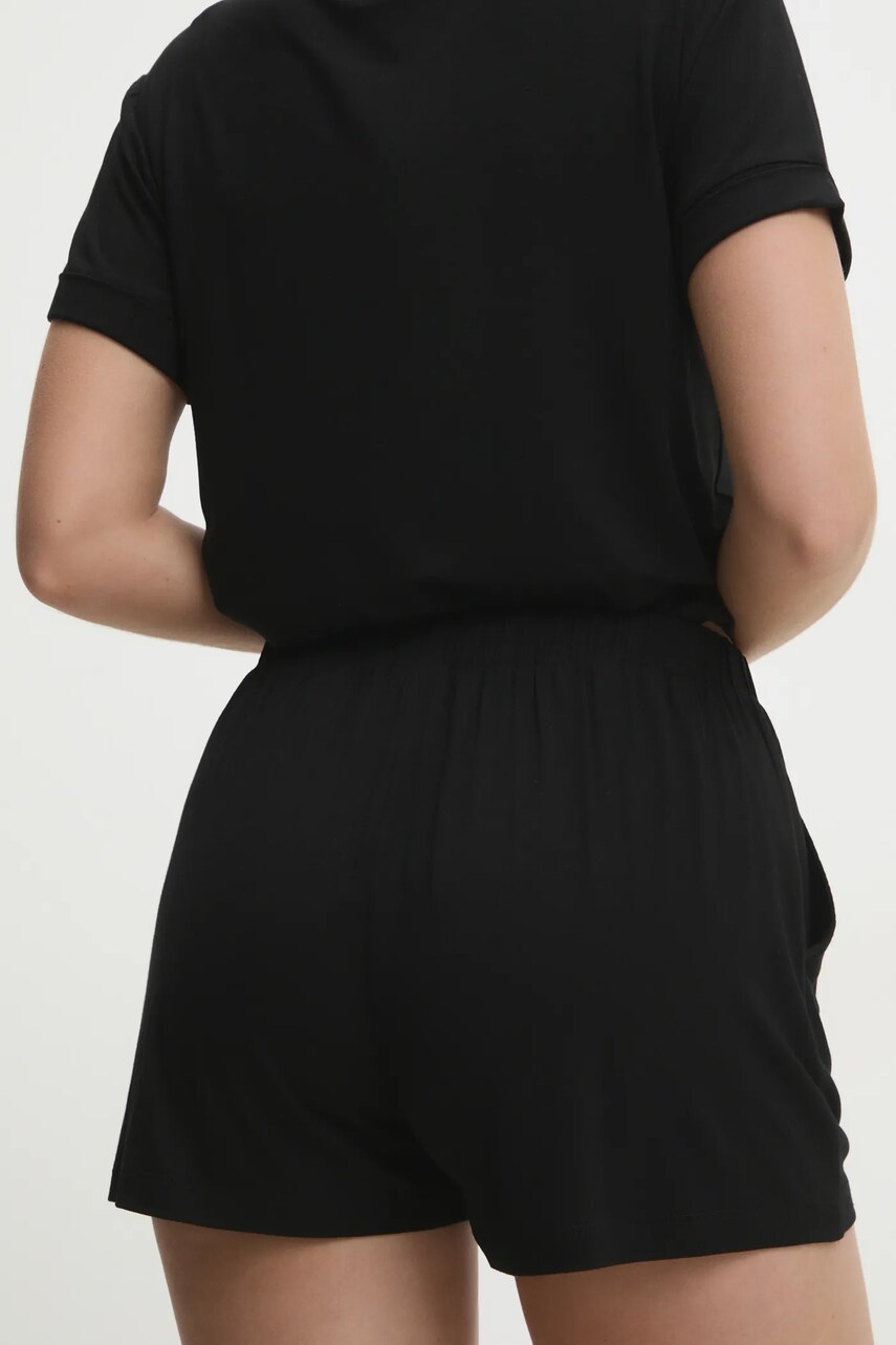 Шорти Emporio Armani Underwear жіночі колір чорний однотонні середня посадка EW000781 AF12192