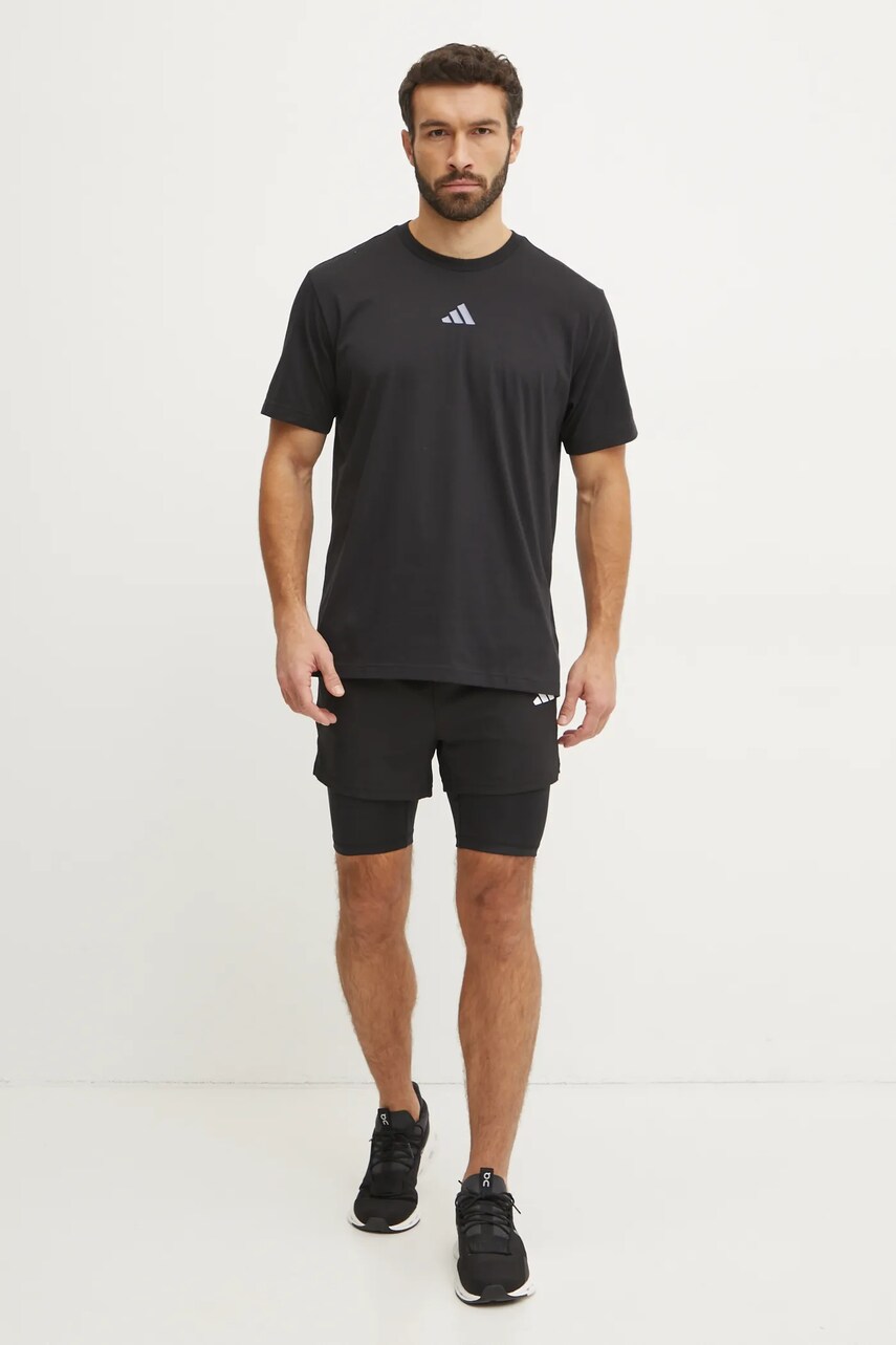 Шорти для тренувань adidas Performance Gym+ колір чорний JE5665