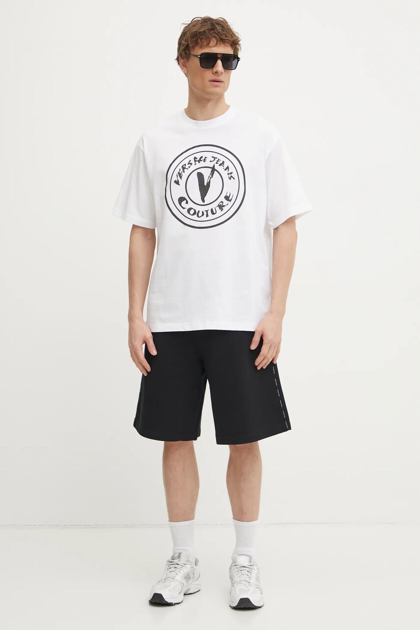 Бавовняні шорти Versace Jeans Couture чоловічі колір чорний 78GAD3B1 F0010