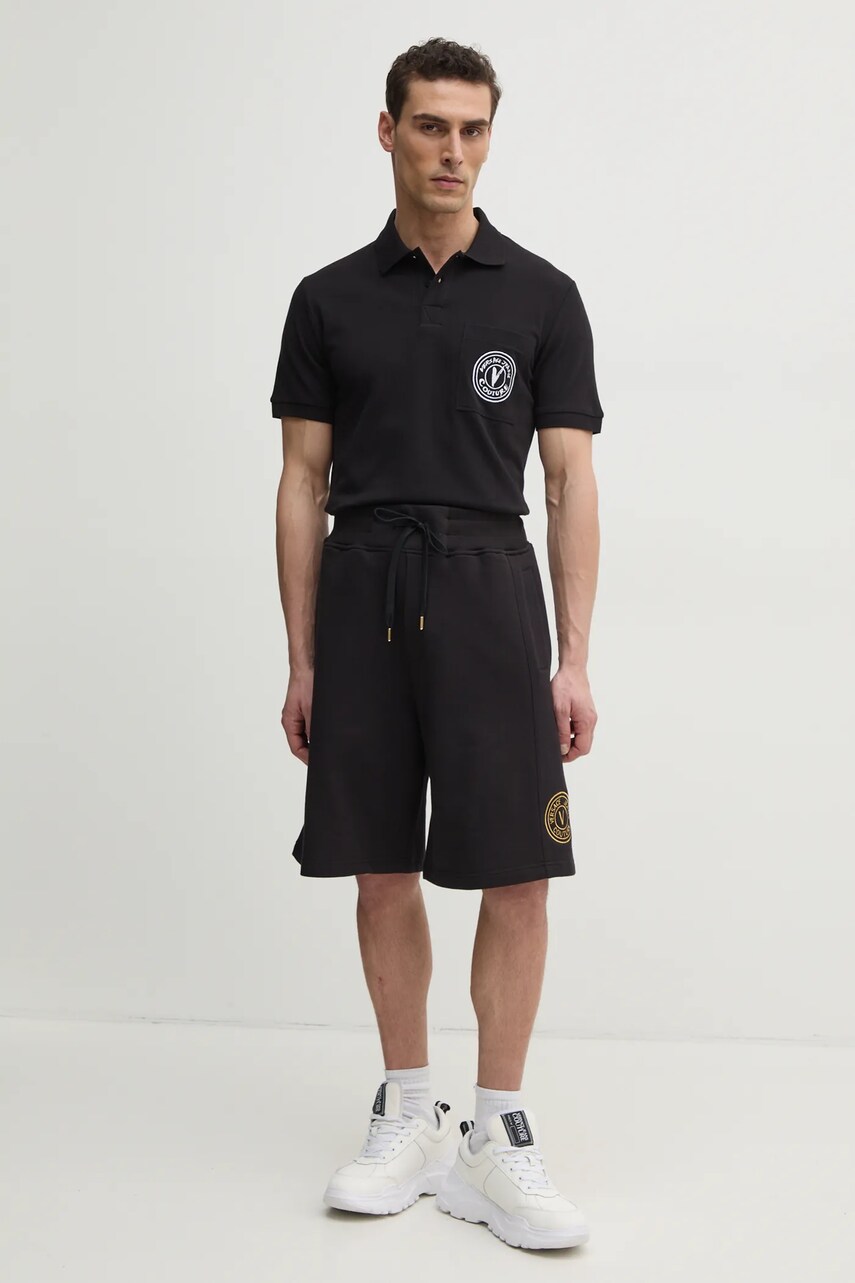 Бавовняні шорти Versace Jeans Couture чоловічі колір чорний 78GADT00 CF01T