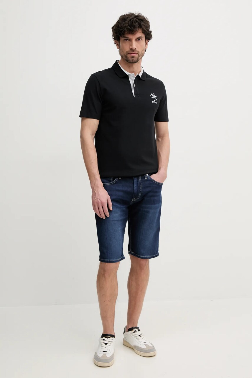 Джинсові шорти Pepe Jeans SLIM GYMDIGO SHORT TRACK чоловічі колір синій PM801075EE4