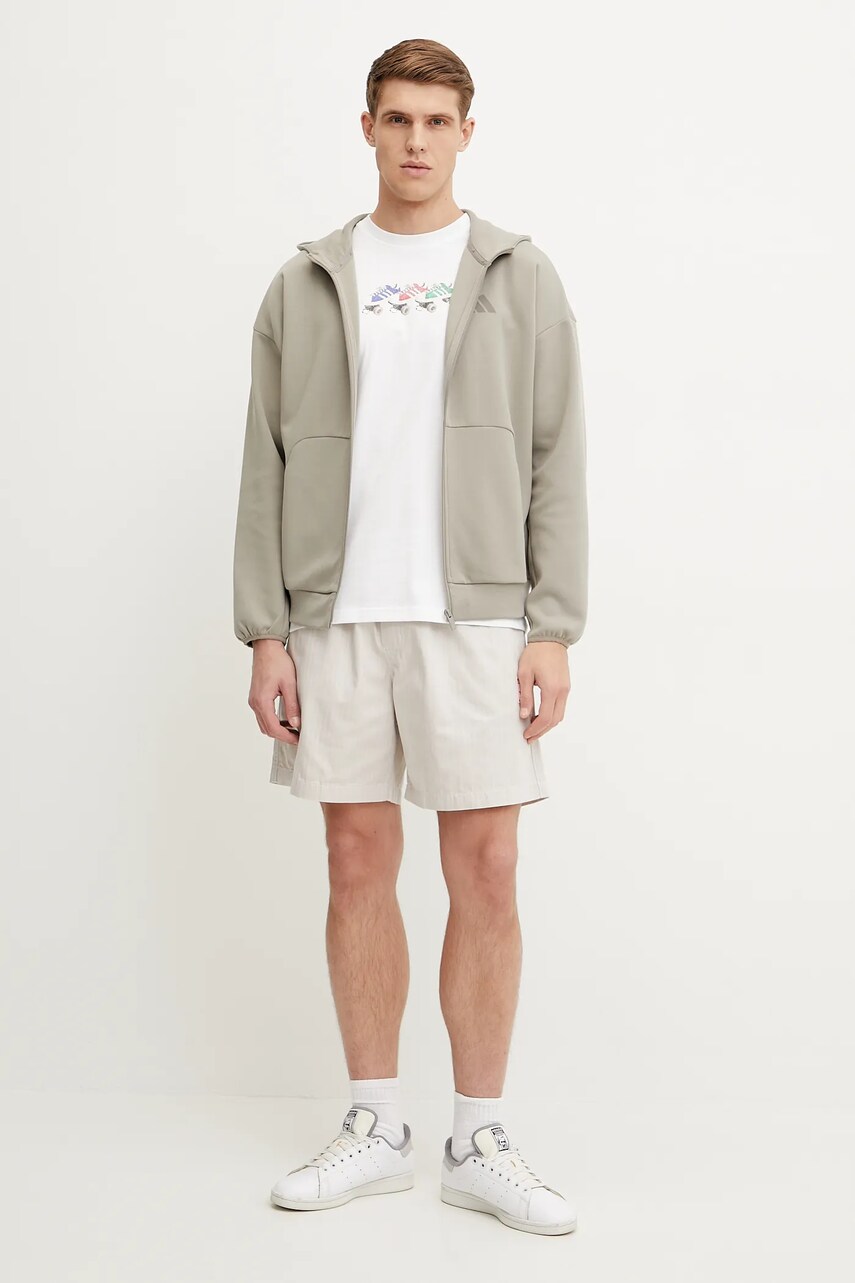 Бавовняні шорти adidas Originals Wabash чоловічі колір бежевий JD0674