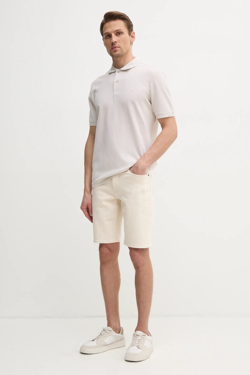 Джинсові шорти Calvin Klein чоловічі колір бежевий K10K114078