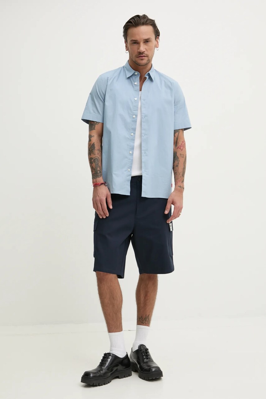 Бавовняні шорти Red Bull Racing x Pepe Jeans CARGO SHORT чоловічі колір синій RM800003