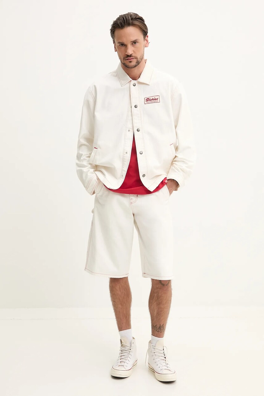 Джинсові шорти Dickies чоловічі колір білий DK0A4ZASC481