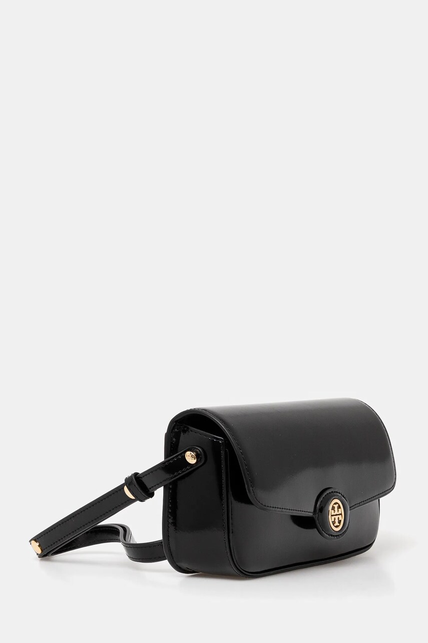 Шкіряна сумочка Tory Burch Robinson колір чорний 161831.001