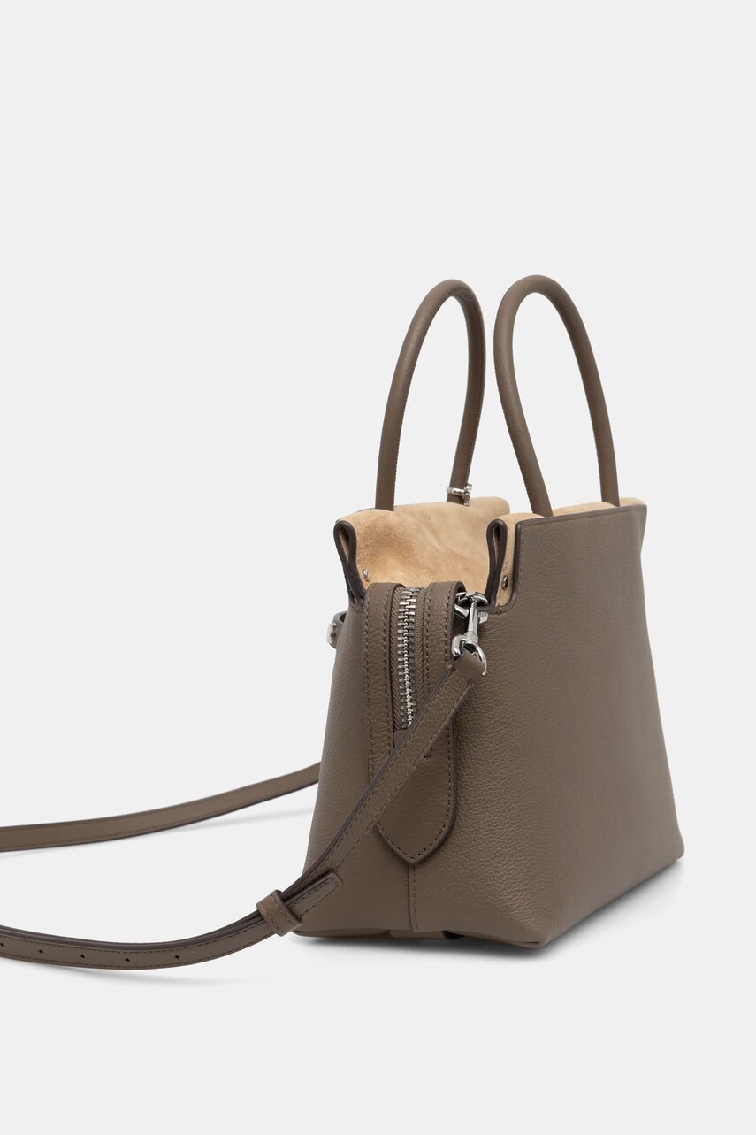 Шкіряна сумочка Tory Burch Mercer колір коричневий 162235.250