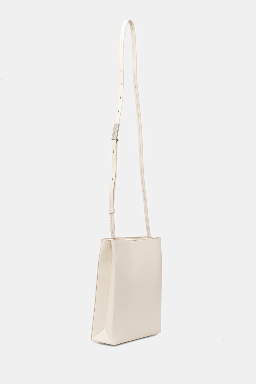Шкіряна сумочка Calvin Klein колір білий LV04F3005G