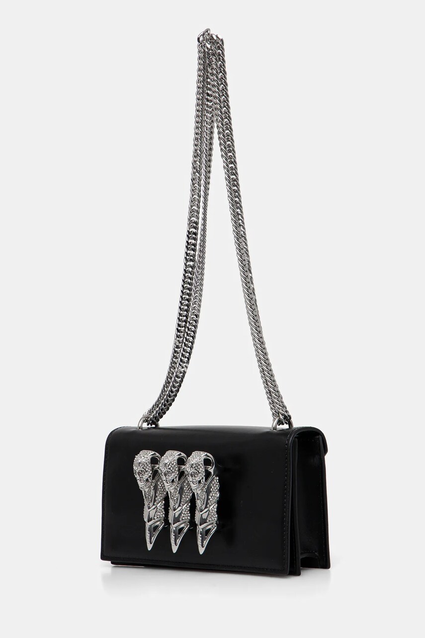 Шкіряна сумочка Philipp Plein колір чорний SAEA WBA2062 PLE010N