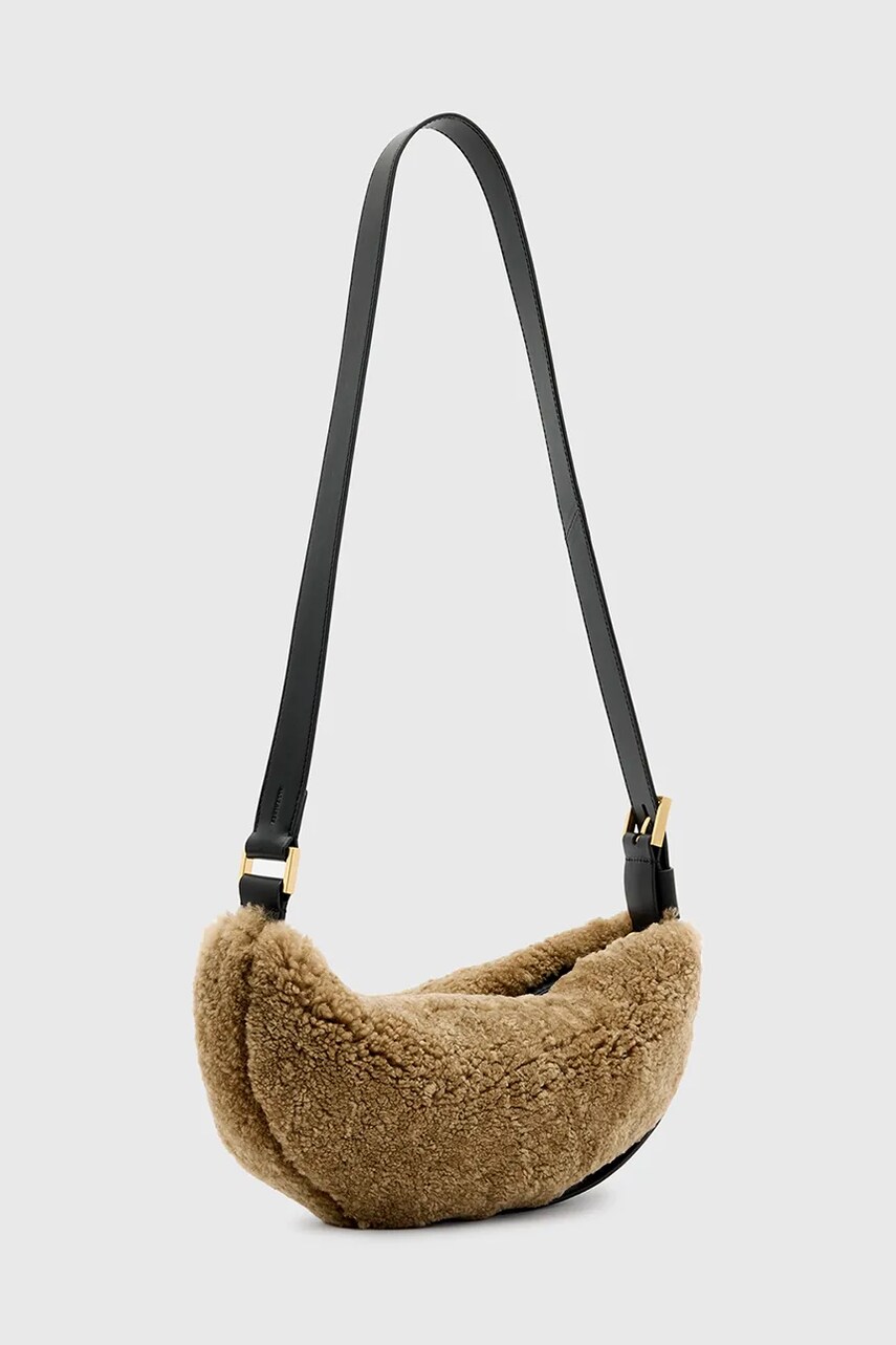 Сумочка AllSaints HALF MOON колір коричневий W047XB