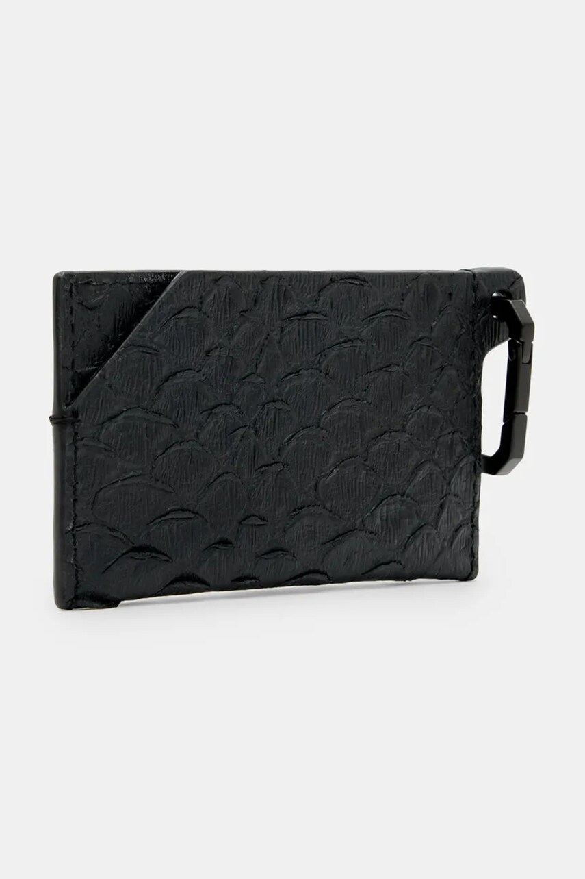 Шкіряний гаманець AllSaints HEX SNAKE жіноча колір чорний W381XB