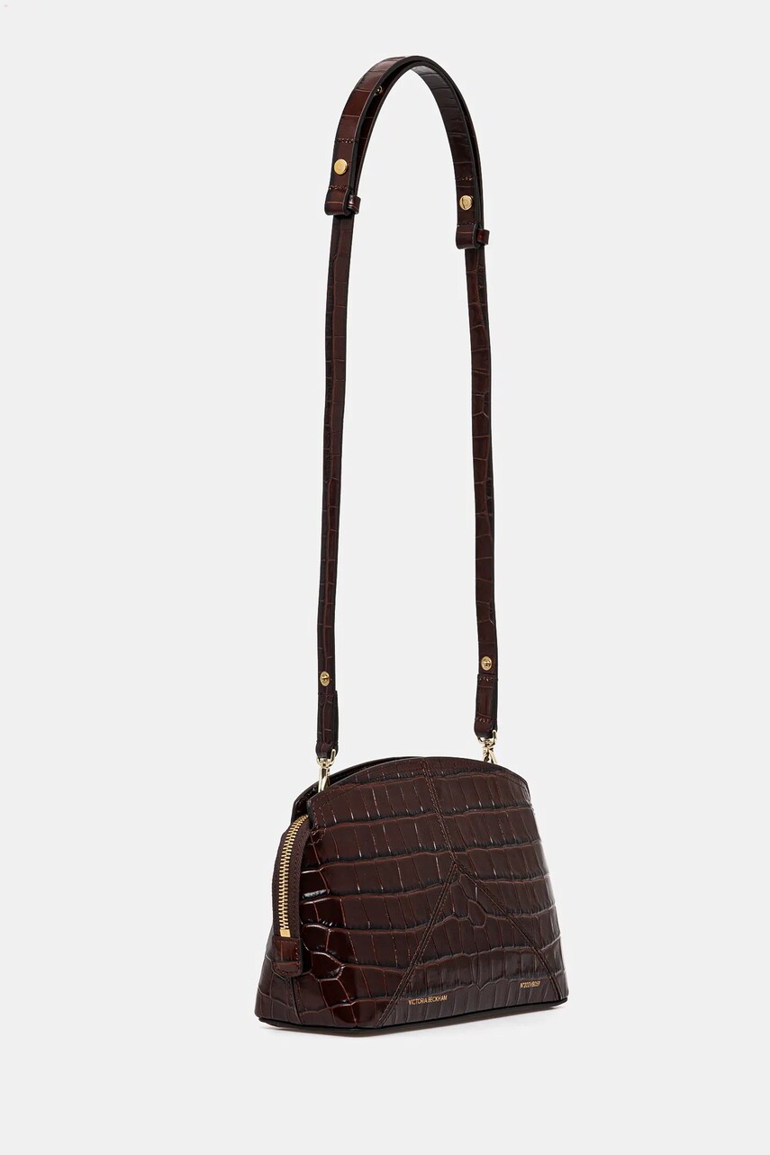 Шкіряна сумочка Victoria Beckham колір коричневий B125AAC006203A
