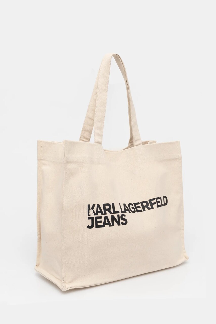 Бавовняна сумка Karl Lagerfeld Jeans колір бежевий A1W50002
