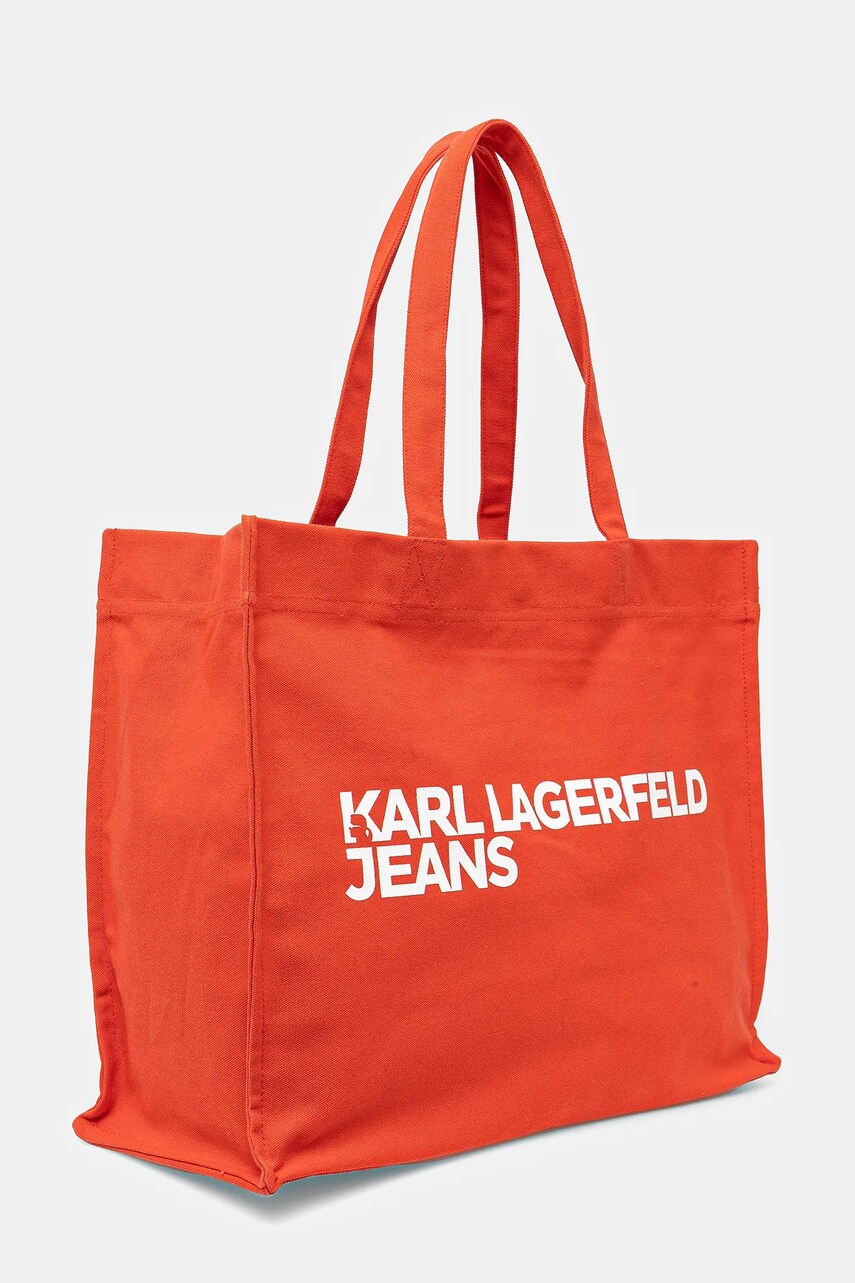 Бавовняна сумка Karl Lagerfeld Jeans колір помаранчевий A1W50002