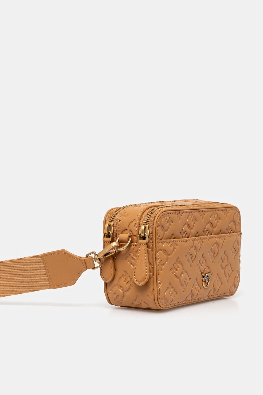 Шкіряна сумочка Pinko колір коричневий 104292 A1YB