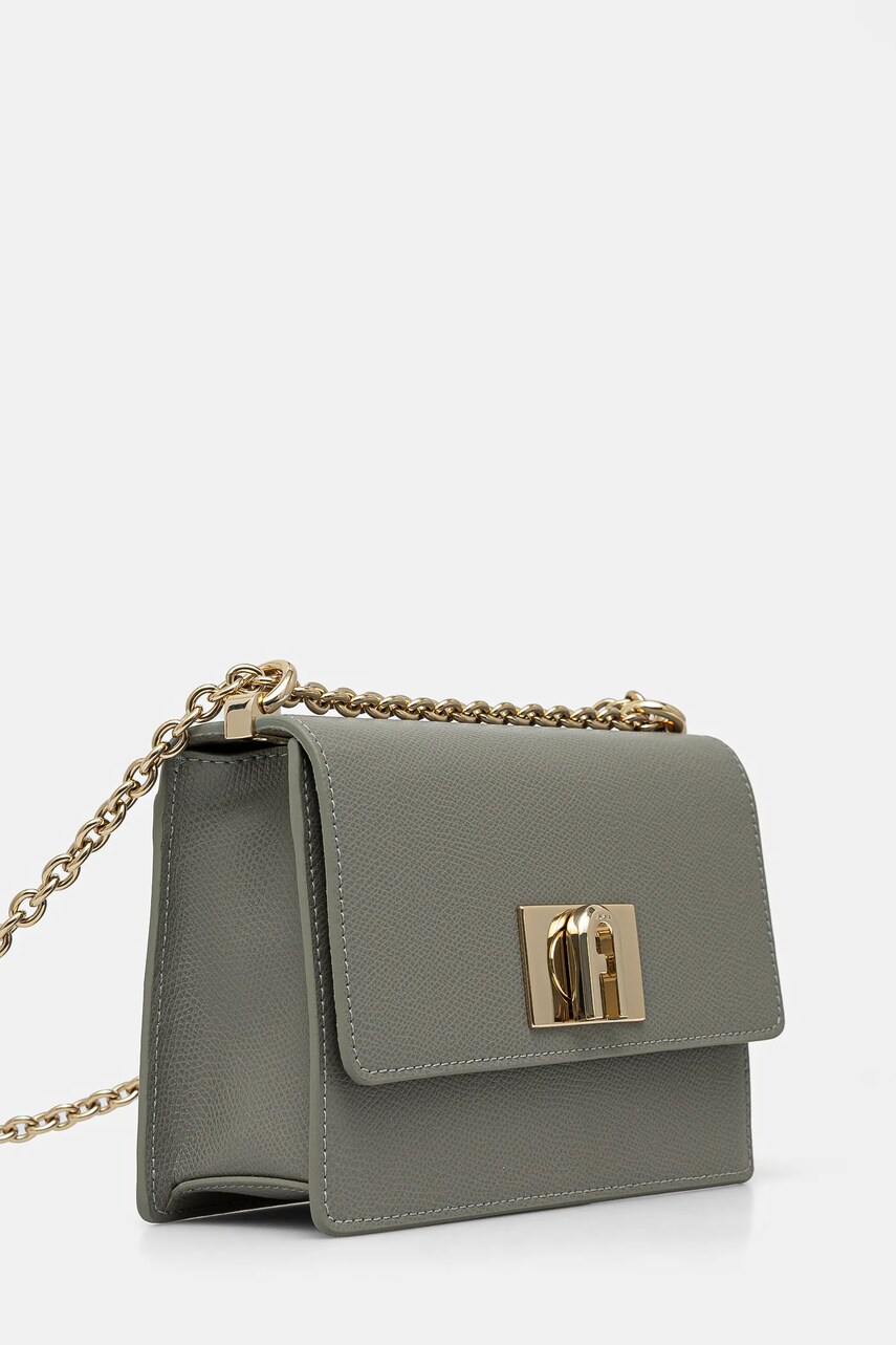 Шкіряна сумочка Furla колір сірий BAFKACO ARE000 AG700