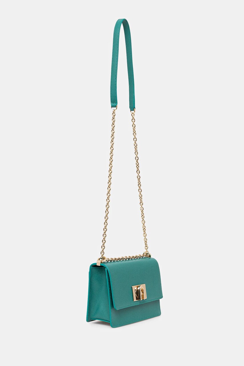 Шкіряна сумочка Furla колір зелений BAFKACO ARE000 D7D00