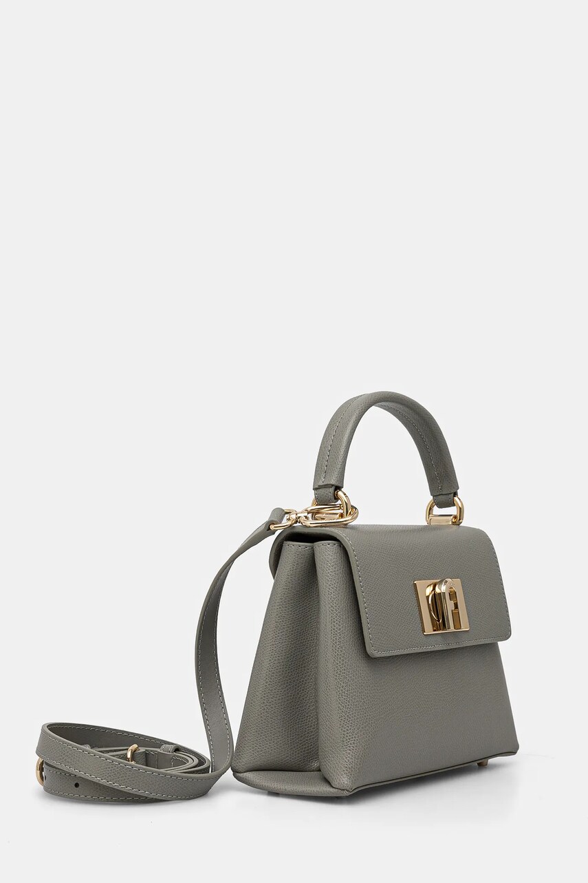 Шкіряна сумочка Furla колір сірий WB00109 ARE000 AG700
