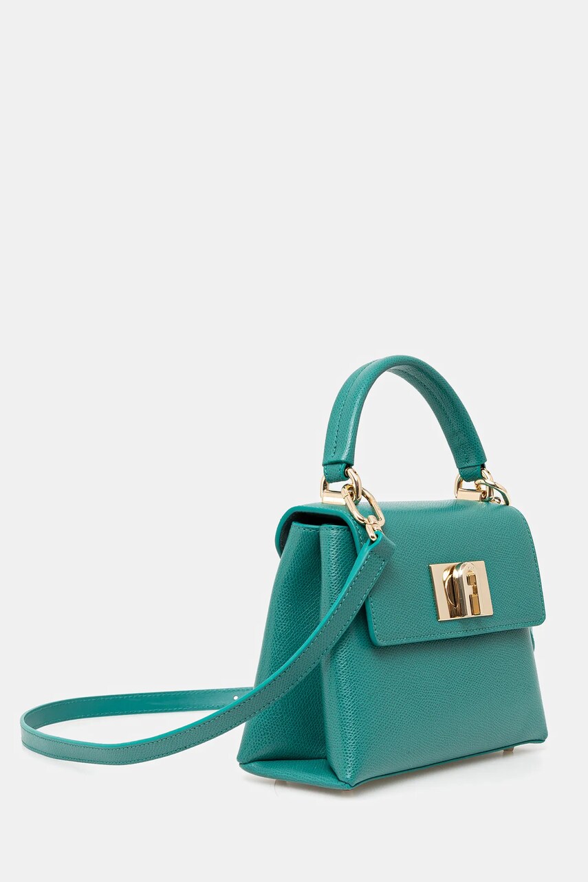 Шкіряна сумочка Furla колір зелений WB00109 ARE000 D7D00