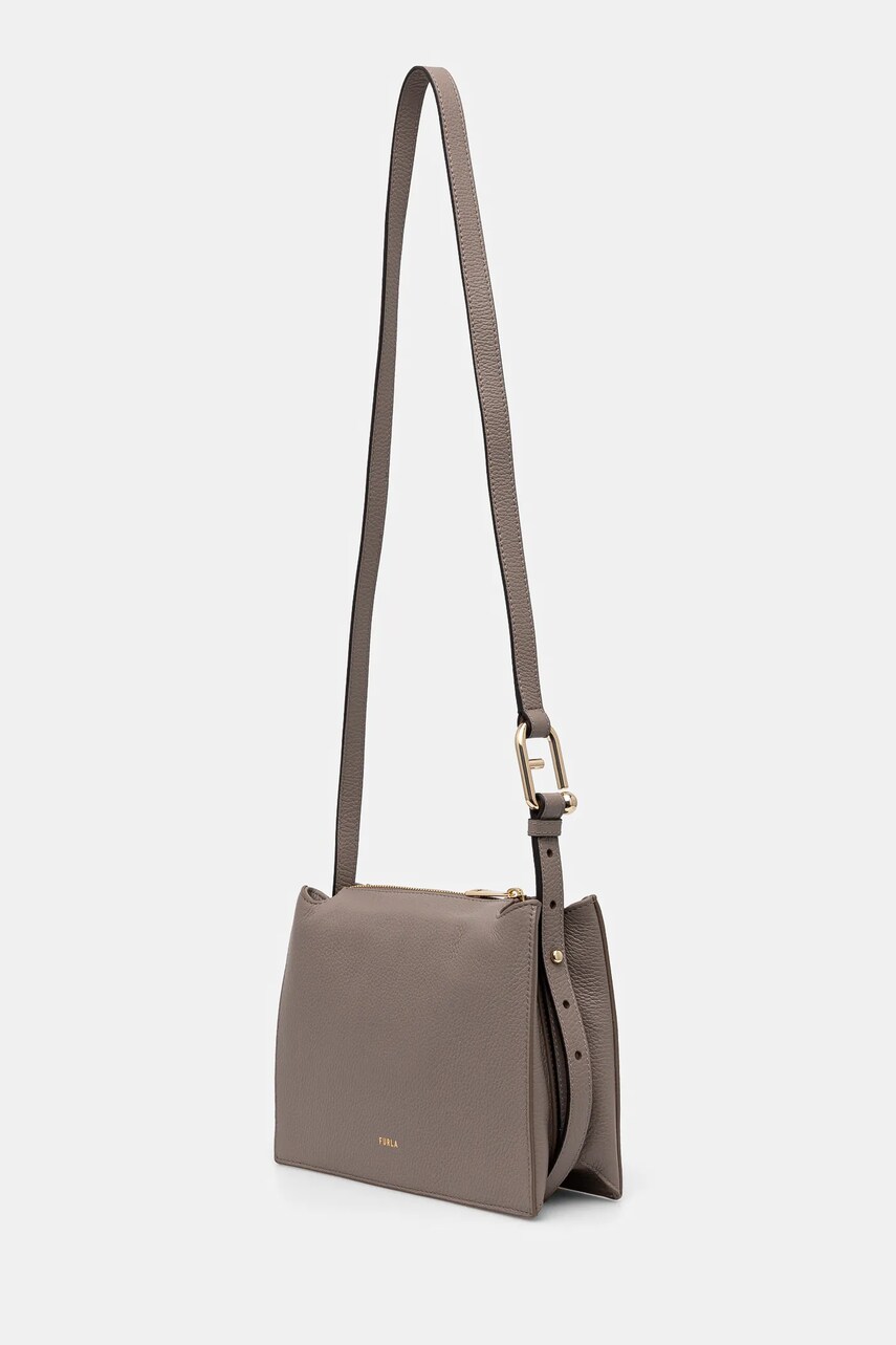 Шкіряна сумочка Furla колір сірий WB01275 HSF000 2572S