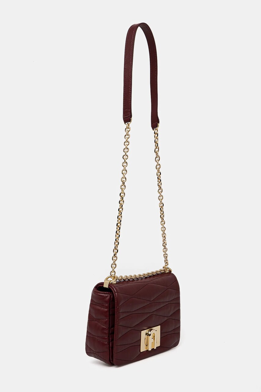 Шкіряна сумочка Furla колір бордовий WB01671 BX3221 26700