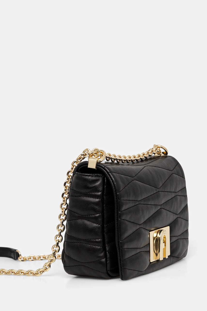 Шкіряна сумочка Furla колір чорний WB01671 BX3221 O6000
