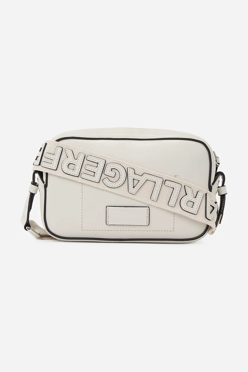 Шкіряна сумочка Karl Lagerfeld колір білий A1W30024