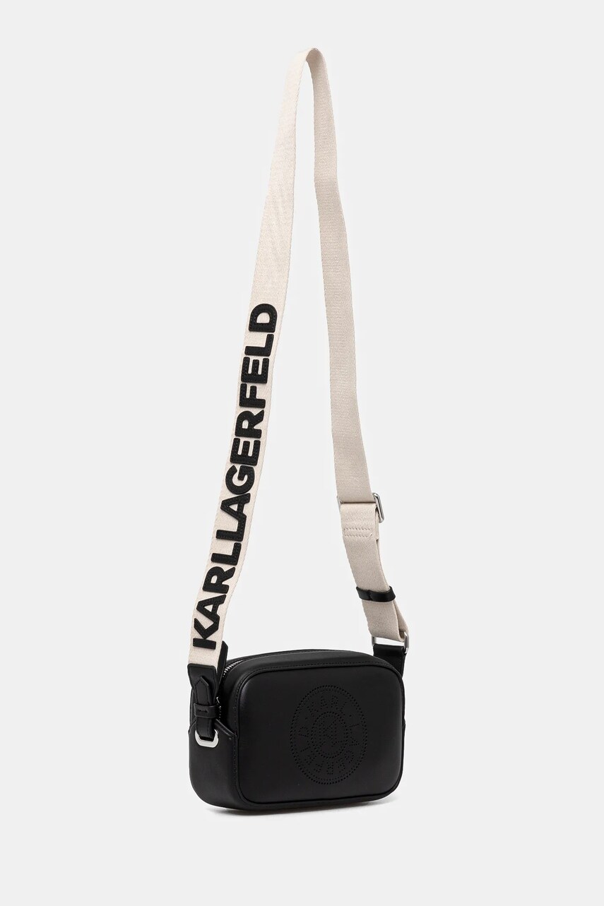 Шкіряна сумочка Karl Lagerfeld колір чорний A1W30024