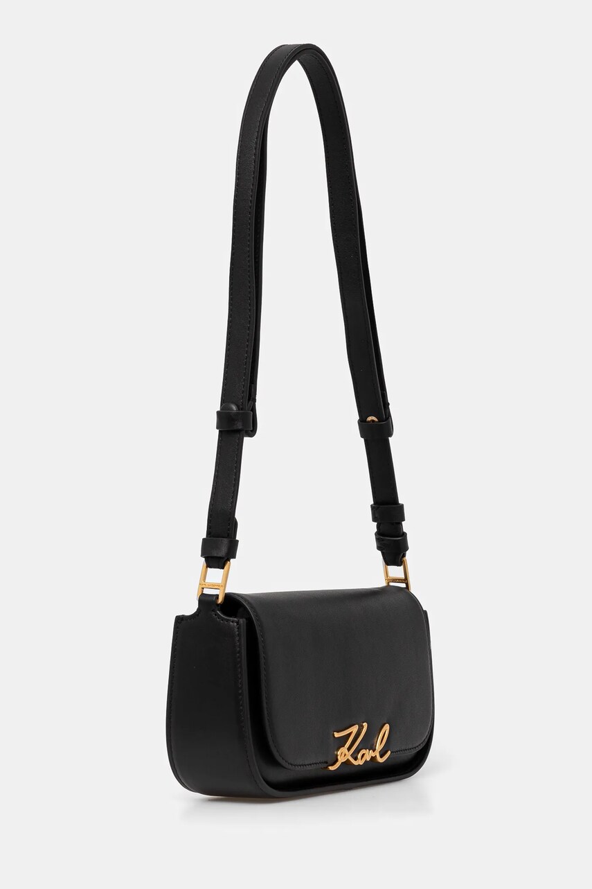 Шкіряна сумочка Karl Lagerfeld колір чорний A1W30039