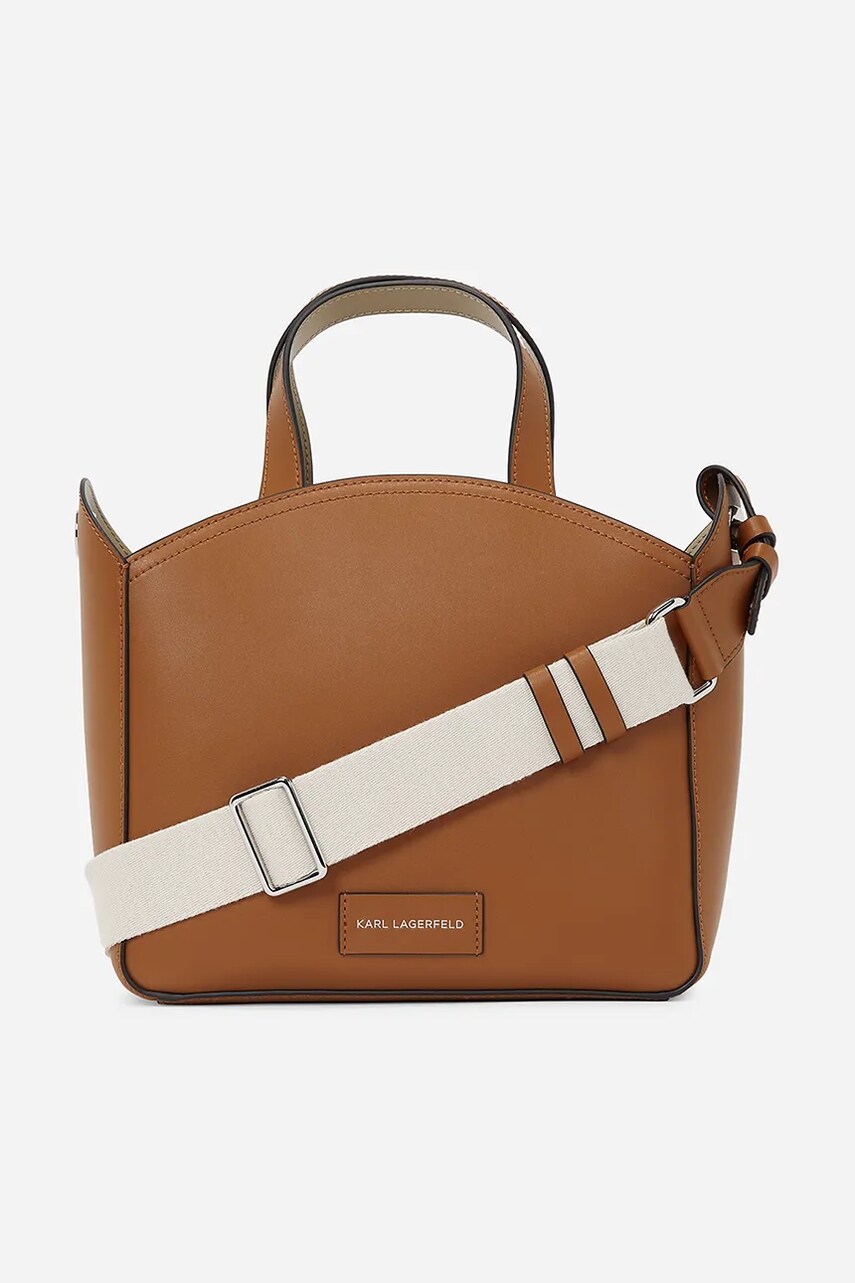 Шкіряна сумочка Karl Lagerfeld колір коричневий A1W30058