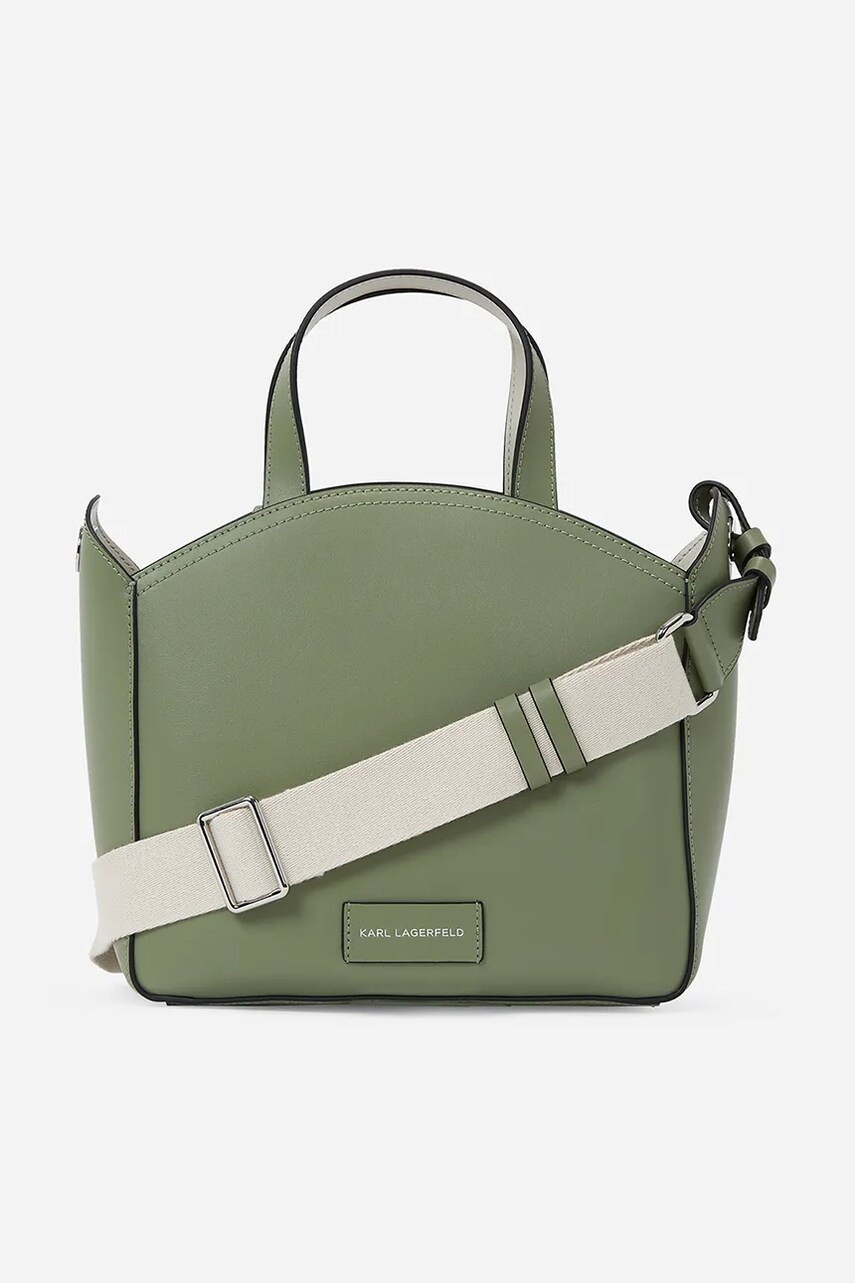 Шкіряна сумочка Karl Lagerfeld колір зелений A1W30058
